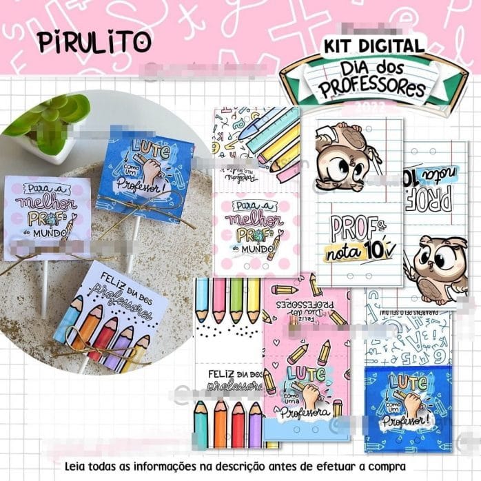 Combo Dia Dos Professores Arquivos Digitais Ilustrações