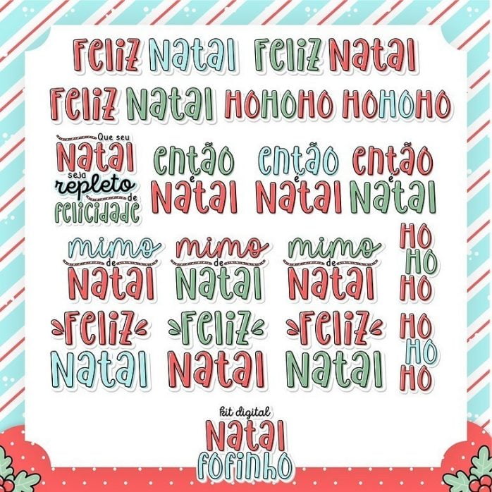 Combo Digital Natal Fofinho Papai Noel Renas Árvore Png