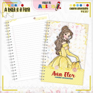 Combo Escolar Bela e a Fera Arquivo de Encadernação 18 combo escolar bela e a fera arquivo encadernacao 6