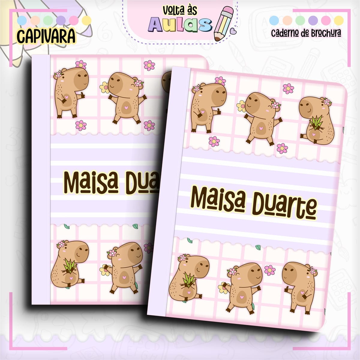 Combo Escolar Capivara 2025 Arquivo para Encadernação 5 Combo Escolar Capivara 2025 Arquivo para Encadernação - Imagem 5