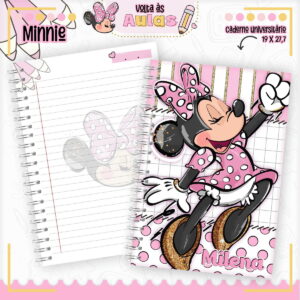 Kit Escolar Minnie Mouse Arquivo Digital para Encadernar 5 combo escolar minnie arquivo encadernacao