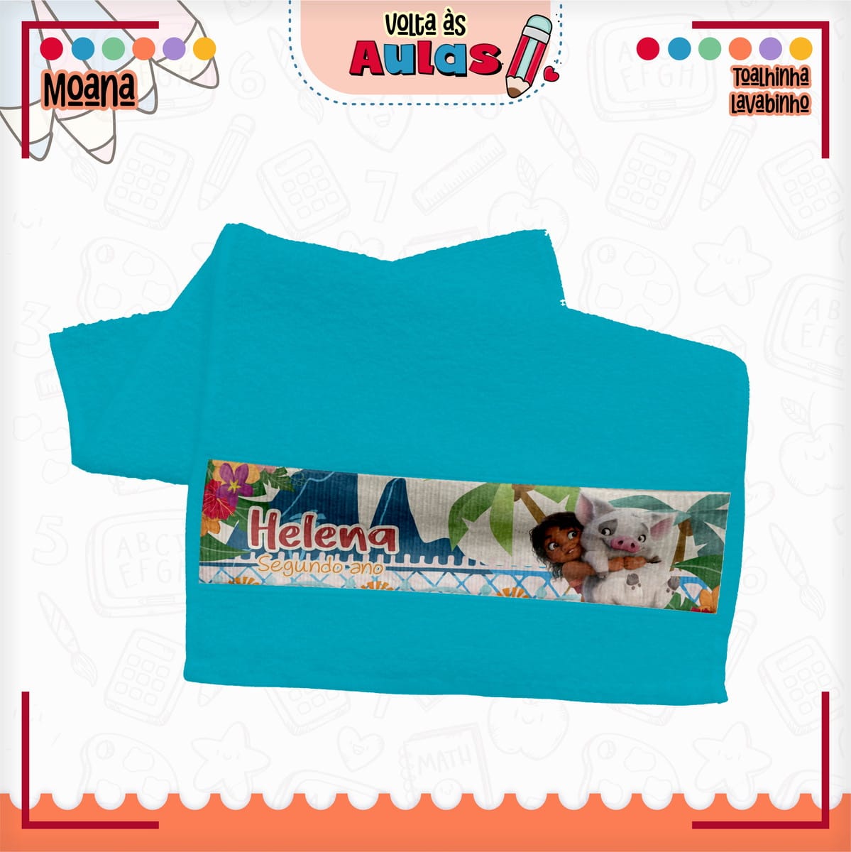 Combo Escolar Moana Arquivo para Encadernação Personalizada 4 Combo Escolar Moana Arquivo para Encadernação Personalizada