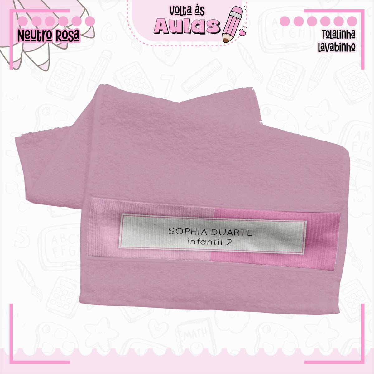 Combo Escolar Neutro Rosa Arquivo Digital para Encadernação 3 Combo Escolar Neutro Rosa Arquivo Digital para Encadernação