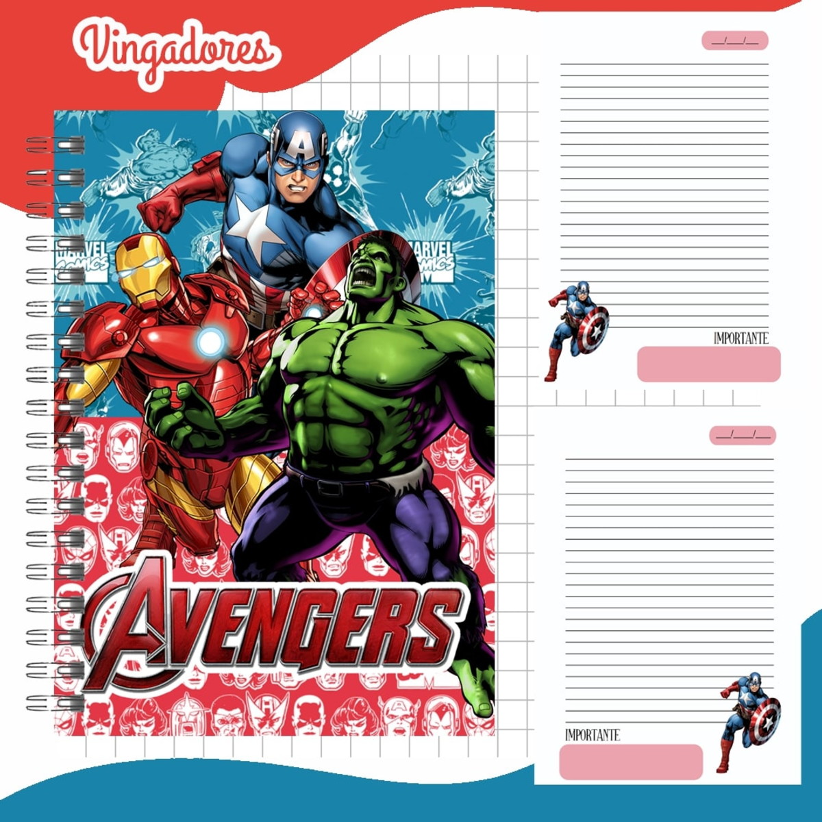 Combo Escolar Vingadores 2024 Arquivo Digital Completo 4 Combo Escolar Vingadores 2024 Arquivo Digital Completo - Imagem 4