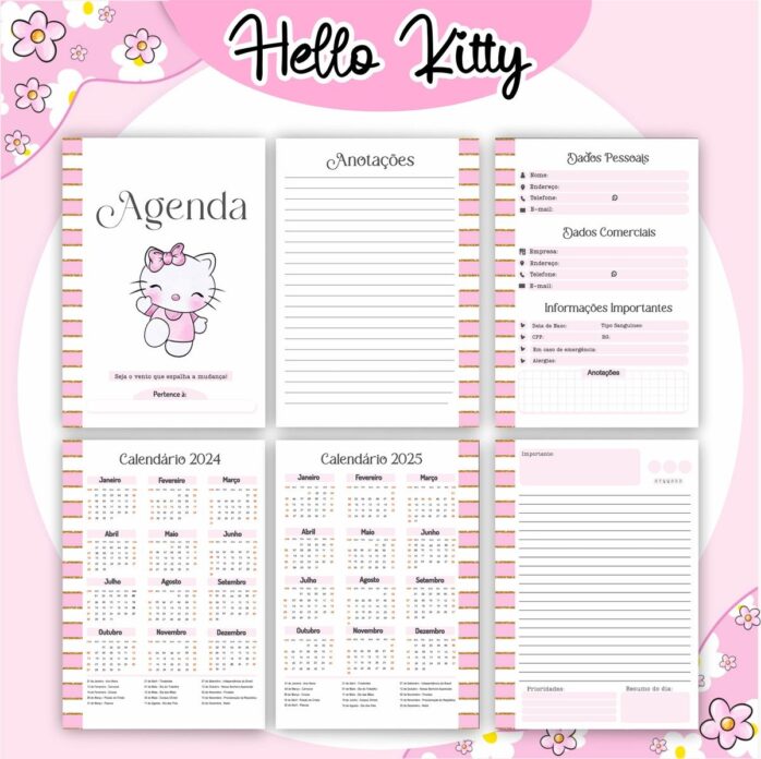 Combo Hello Kitty Encadernação