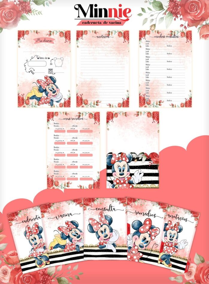 Combo Kids Minnie Vermelha