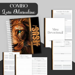 Combo Leão de Judá Masculino para Encadernação 8 combo leao de juda masculino encadernacao