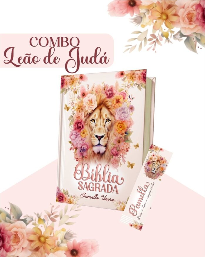 Combo Leão de Judá Rosa - Encadernação