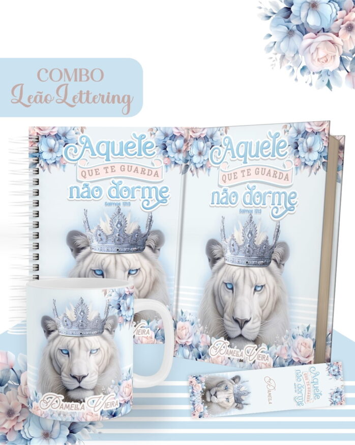Combo Leão Lettering - Encadernação