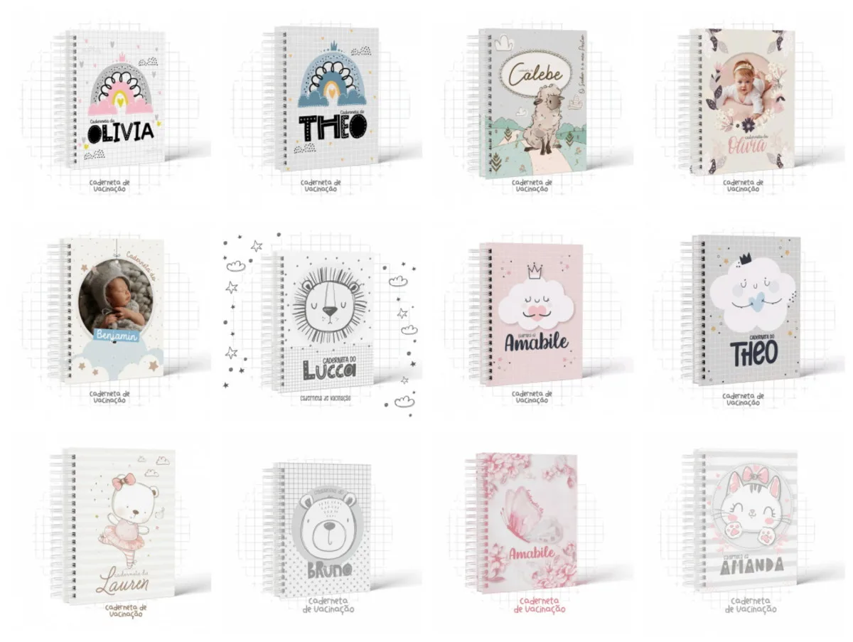 Combo Livro, Caderneta e Bloquinho do Bebê