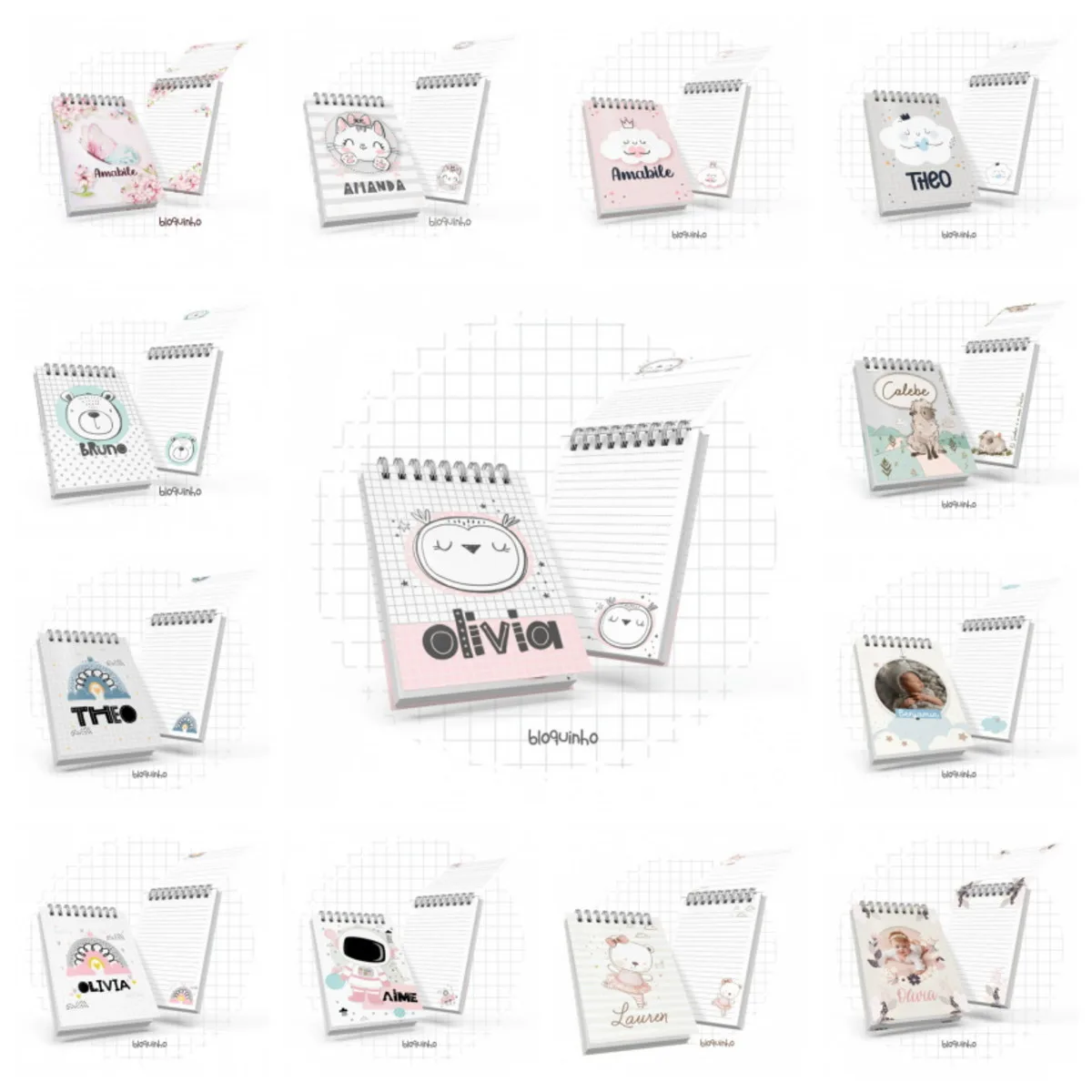 Combo Livro, Caderneta e Bloquinho do Bebê