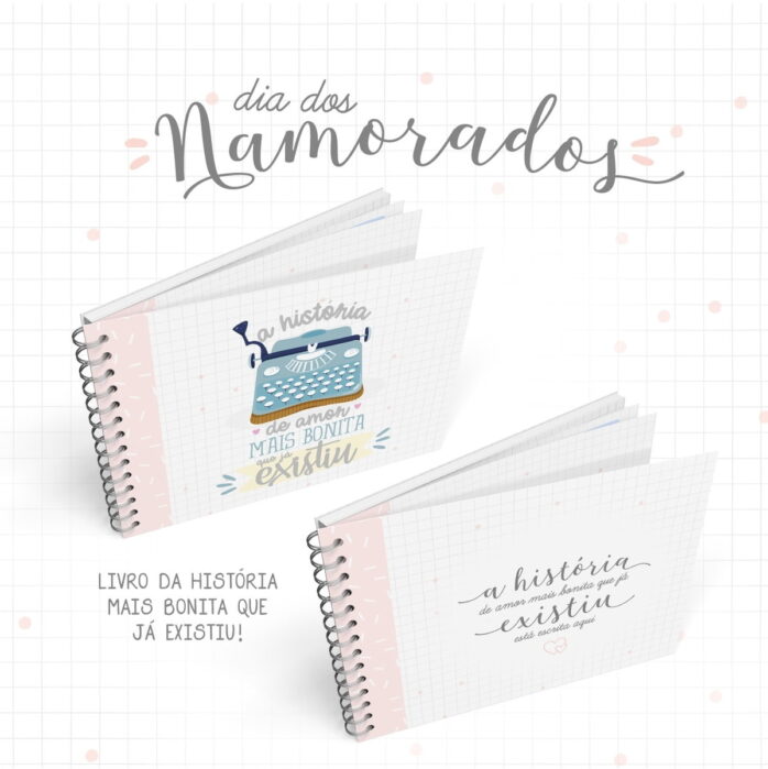 Combo Livro e Cadernos Dia dos Namorados