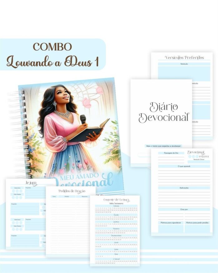 Combo Louvando a Deus - Encadernação