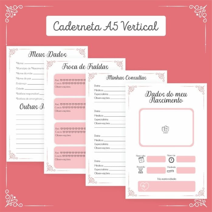 Combo Miolos Neutros Cadernetas Vacina