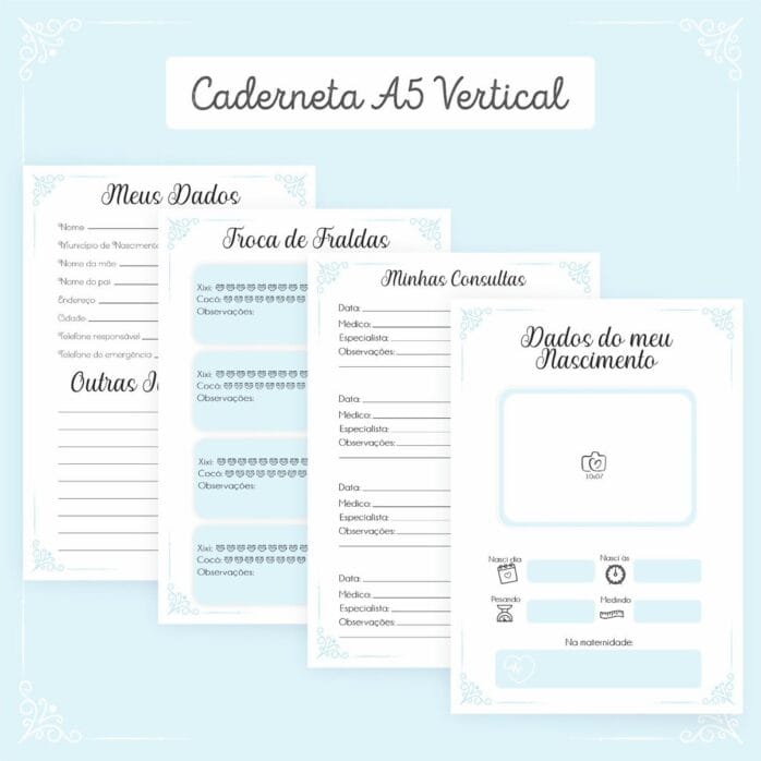Combo Miolos Neutros Cadernetas Vacina
