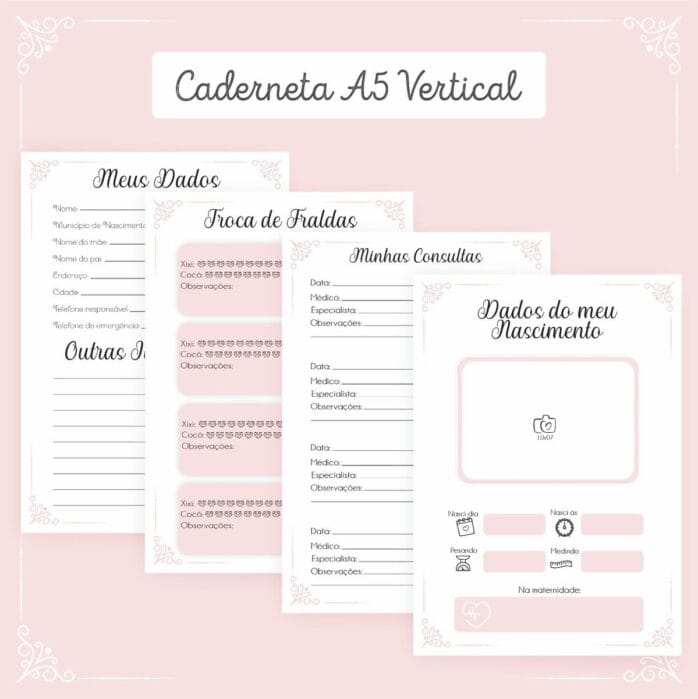 Combo Miolos Neutros Cadernetas Vacina
