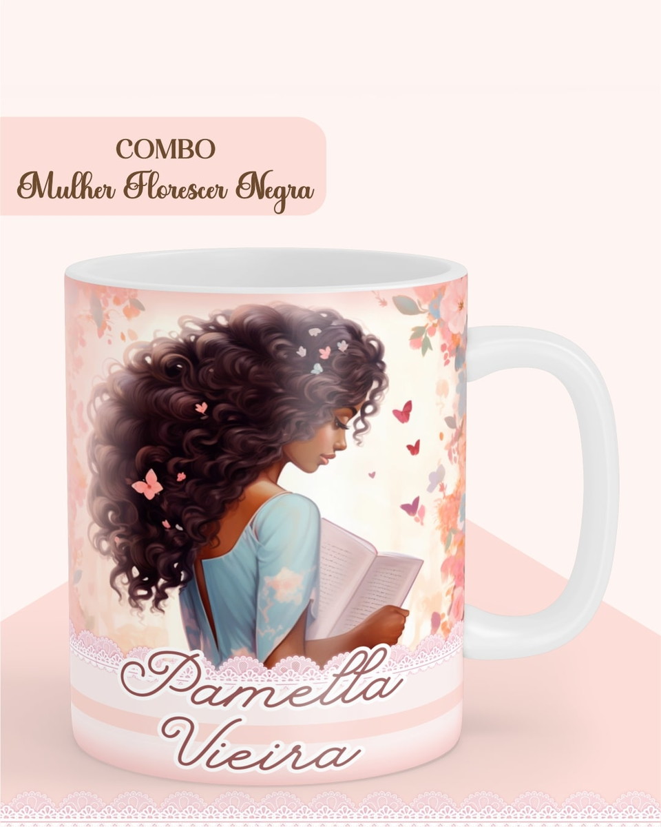 Kit Encadernação Mulher Negra Florescer para Bíblia 5 Kit Encadernação Mulher Negra Florescer para Bíblia - Imagem 5