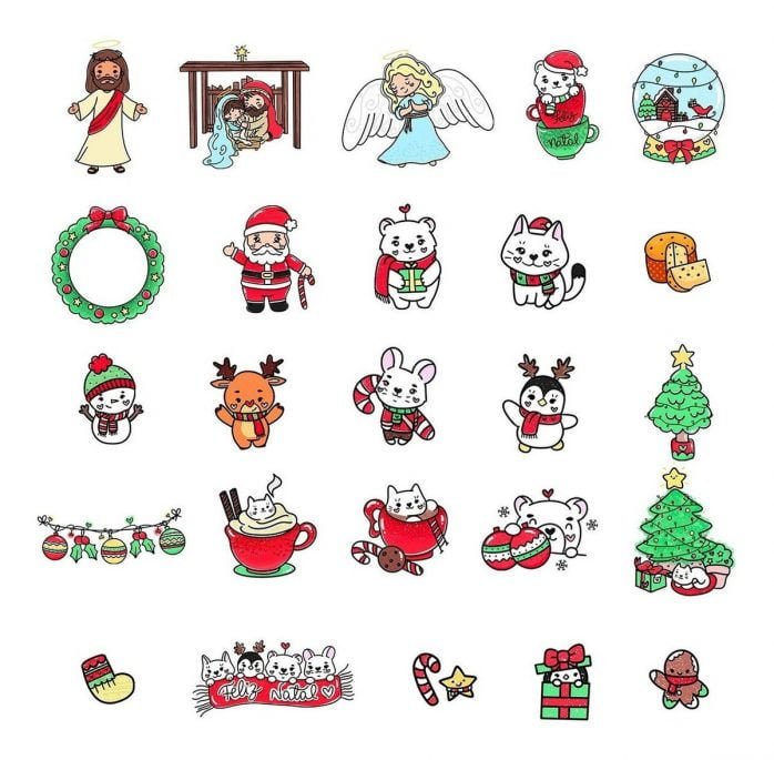 Combo Natal Digital +450 Elementos Em Png P/ Personalizados