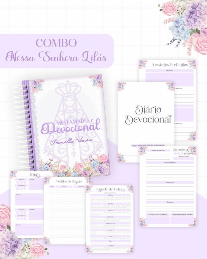 Combo Nossa Senhora Lilás - Encadernação