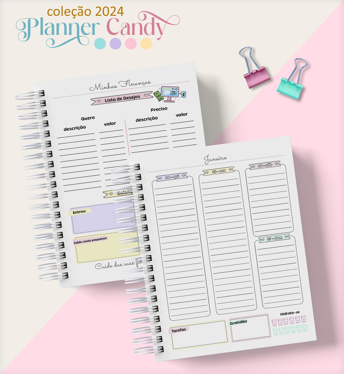 Combo Planner Candy Digital para Sublimação 3 Combo Planner Candy Digital para Sublimação - Imagem 3