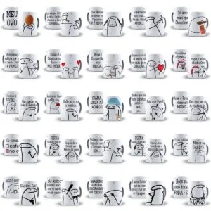 Combo Sublimação Canecas Flork Bento 83 Estampas Em Corel