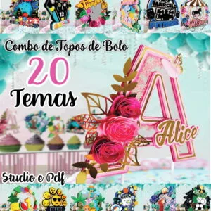 Combo Topos de Bolos Especiais 13 Combo Topos de Bolos Especiais