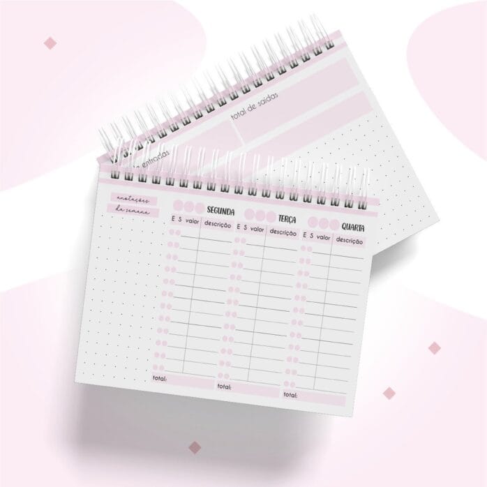 Controle Financeiro Semanal Feminino A6