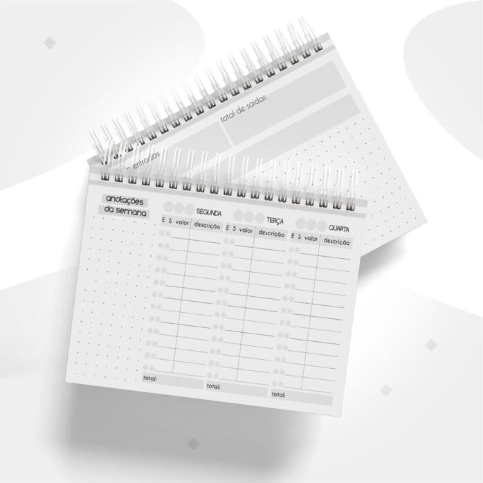 Controle Financeiro Semanal Masculino A6