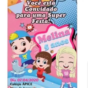 Convite Luccas Neto e GI 5 Convite Luccas Neto e GI