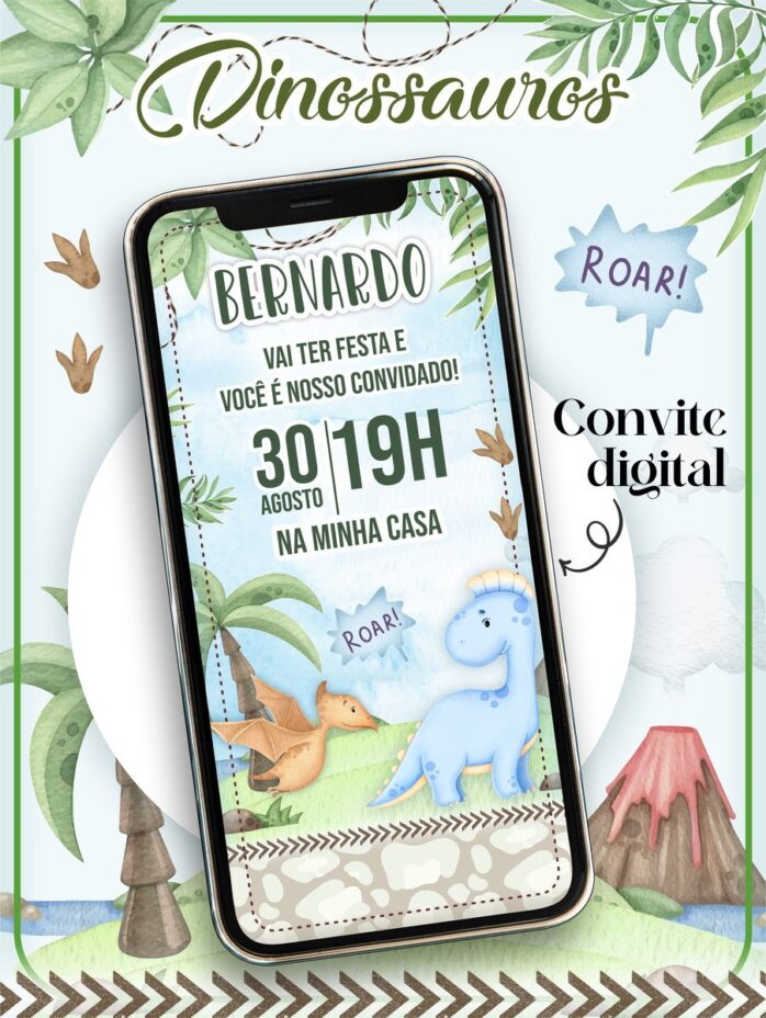 Convites Digitais Infantil Menino