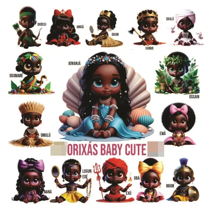 Criacoes Infantis Divinas Com O Kit Orixas Baby Cute