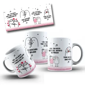 Desenho JPG para Caneca com Frase sobre Mel