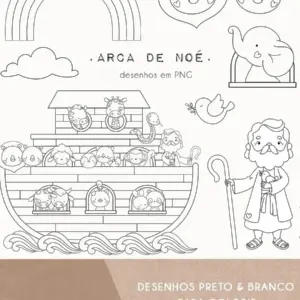 Desenhos Da Arca De Noe Para Colorir Kit Digital Png 2