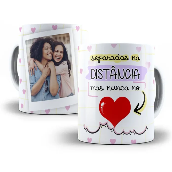 Design Caneca Emocionante para Amigas Distantes