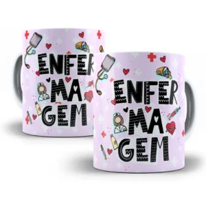Design Caneca Rosa para Profissionais de Enfermagem
