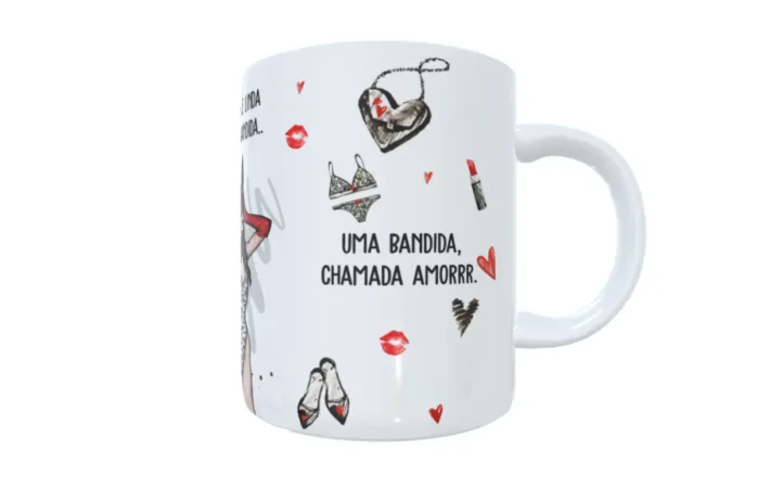 Design de Caneca Jeito de Bandida para Sublimação