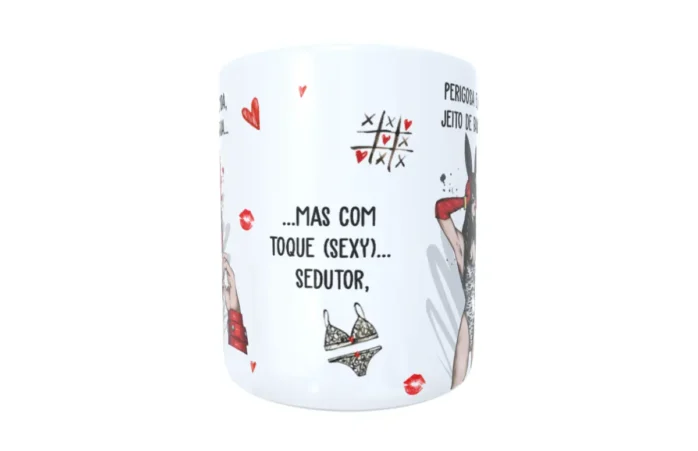 Design de Caneca Jeito de Bandida para Sublimação