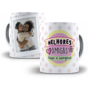 Design de Caneca Melhores Amigas Presente Dia do Amigo