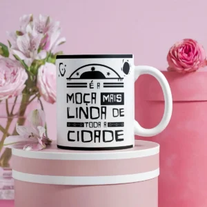 Design de Caneca para Enamorados - Estilo Xilogravura JPG