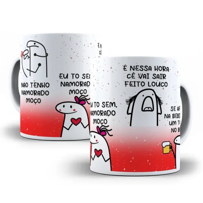 Design Editável de Caneca - Frase Divertida e Música