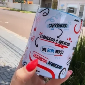 Design Exclusivo para Caneca - Coração e Aeroporto