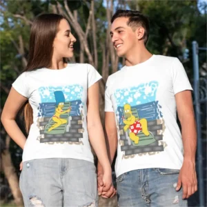 Design para Camisa de Casal que Aprecia Cerveja Juntos