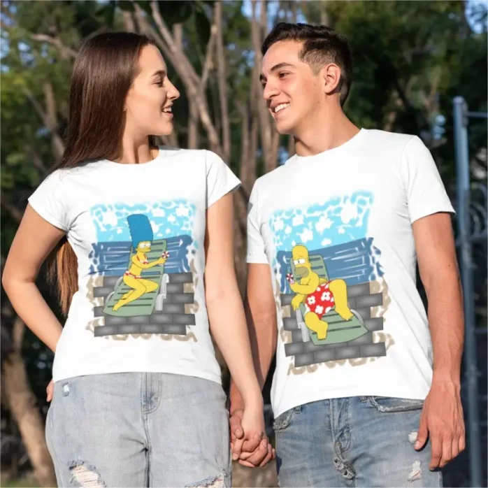 Design para Camisa de Casal que Aprecia Cerveja Juntos