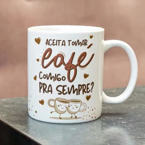 Design Romantico Para Caneca Aceita Cafe Comigo 3