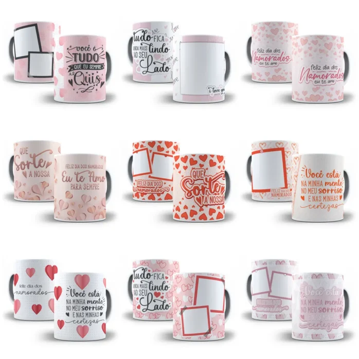 Designs de Azulejo e Caneca para Enamorados - Corel Draw