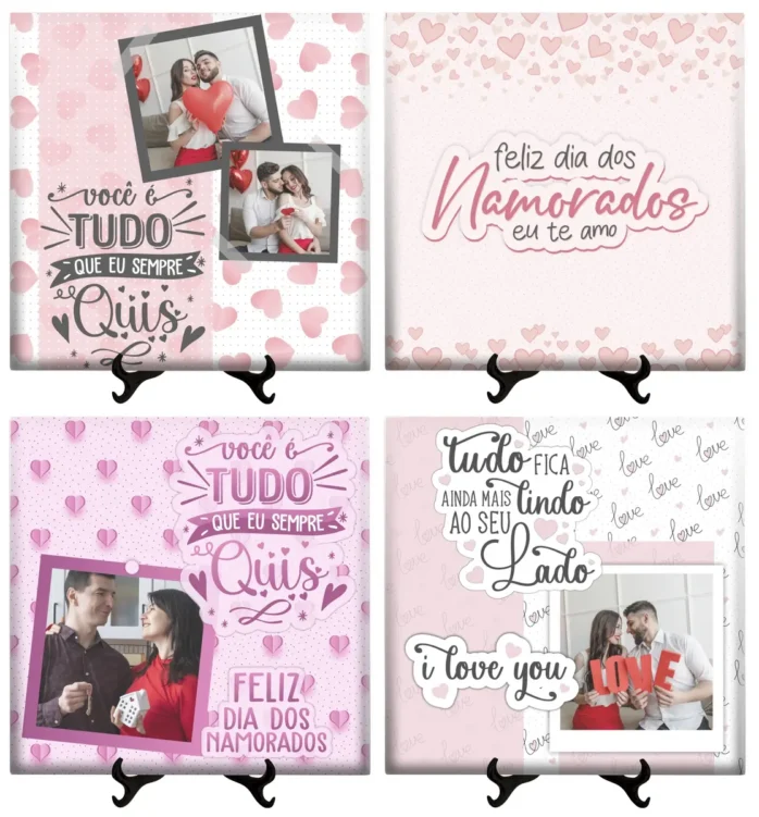 Designs de Azulejo e Caneca para Enamorados - Corel Draw