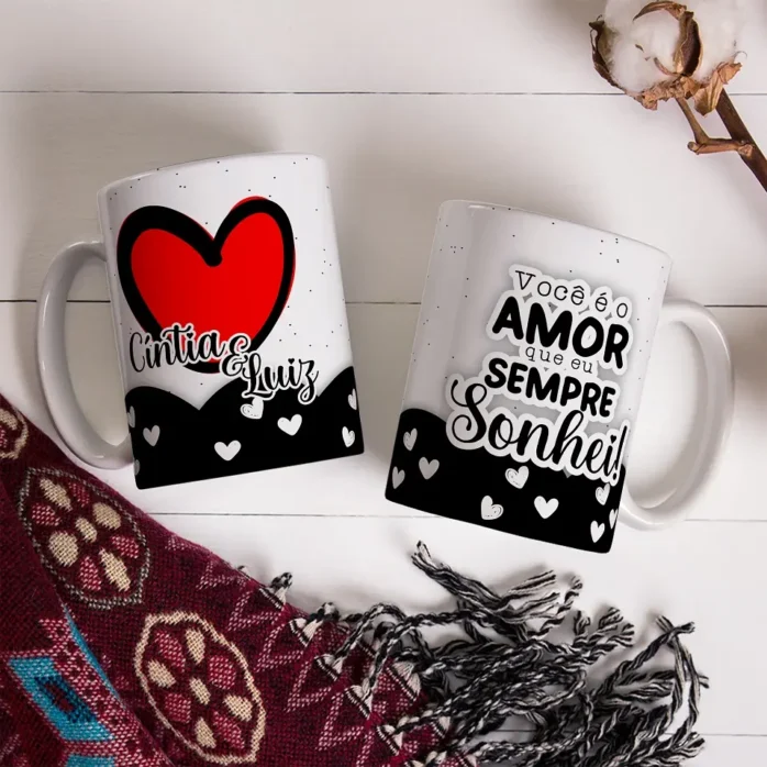 Designs Exclusivos para Canecas - Dia dos Namorados
