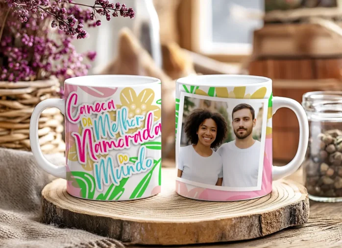 Designs Personalizáveis para Caneca: Melhor Namorada