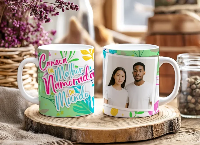 Designs Personalizáveis para Caneca: Melhor Namorada