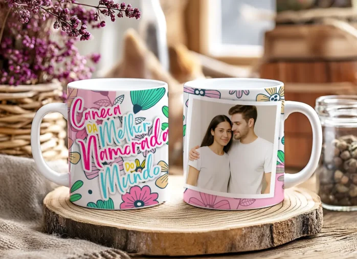 Designs Personalizáveis para Caneca: Melhor Namorada